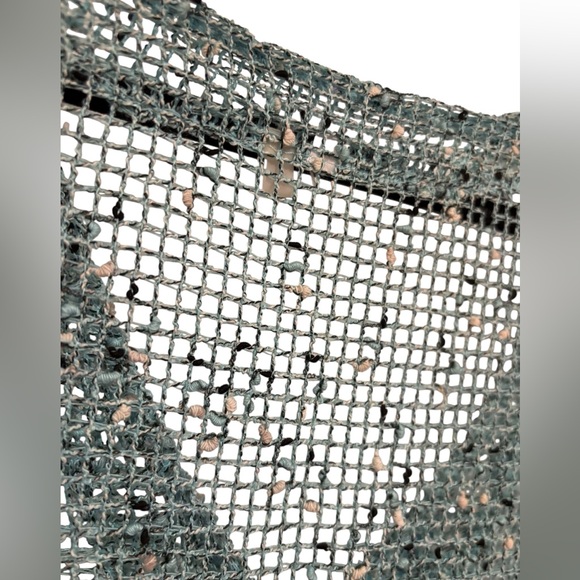 Unique Teal Knit Cardigan Overpiece with Wood Button Details - Picture 5 of 8